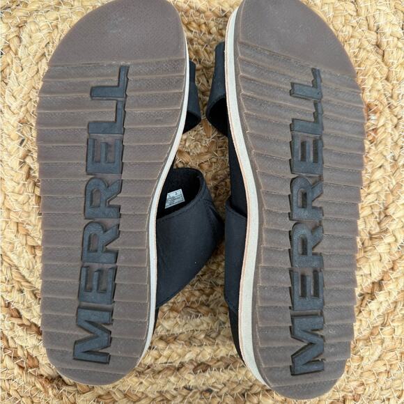 Merrell Women’s Sz 6 Black Slip On Platform Sandals- Black - Picture 7 of 7